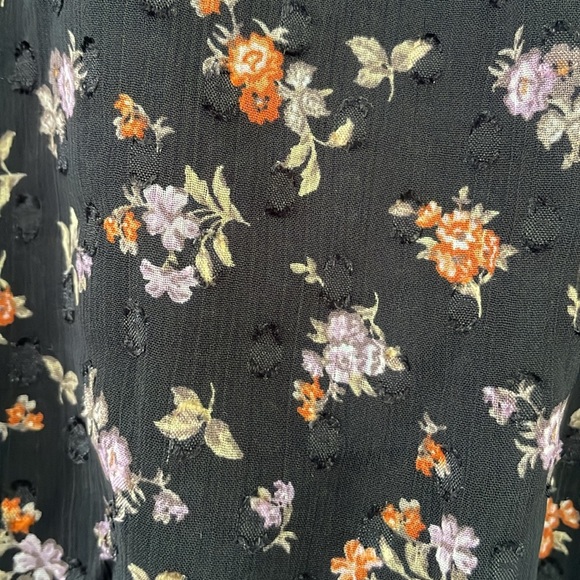 The General Good Black Ruffled V-Neck Floral Sundress Small - Picture 10 of 15